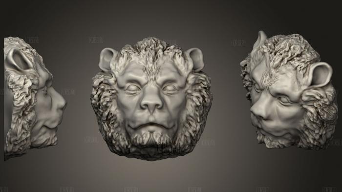 Lion Bas Relief 3d stl модель для ЧПУ